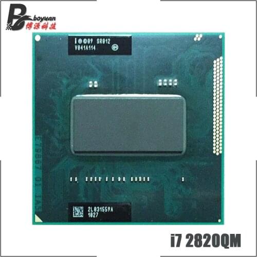 Intel Core i7-2820QM i7 2820QM SR012 2.3 GHz Quad-Core Eight-Thread CPU Processor 8M 45W Socket G2 / rPGA988B