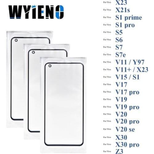 Digitizer LCD Sensor Glass For Vivo X23 X21s S1 prime S1 S5 X30 S6 S7 S7e V11 Y97 Z3 V11+ Pro Touch Screen Glass lens + With OCA