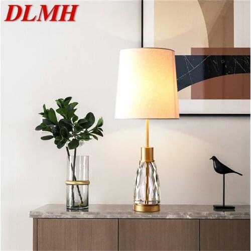 DLMH Dimmer Modern Table Lamp Brass Creative Desk Light Crystal Decoration for Home