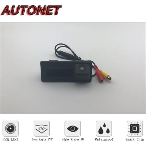 AUTONET Rear View camera For Audi A4L 2017 Volkswagen VW Teramont C-TREK Touran L Tiguan L Trunk Handle HD night visioin Camera