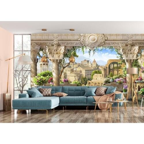 Corridor Scenery Wall Hanging Landscape Tapestry Sea Beach Wall Cloth Beach Mat Flower Blanket Home Decoration