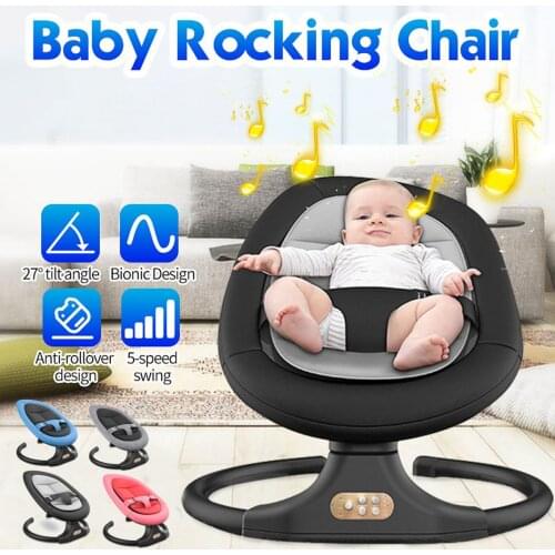 Baby Swing Rocking Chair Shaker Newborn Baby Cradle Baby Multifunctional Electric Recliner Comforter Remote Control 0-36 Months