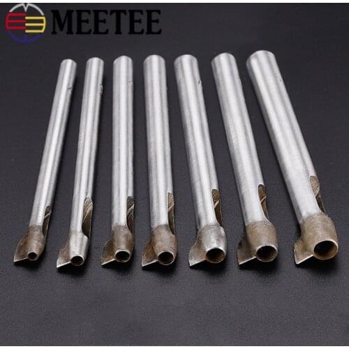 Meetee 2.5-6mm Belt Leather Punch Round Hole Tail Holes Fastener Installation Tools DIY Button Puncher Sewing Accessories