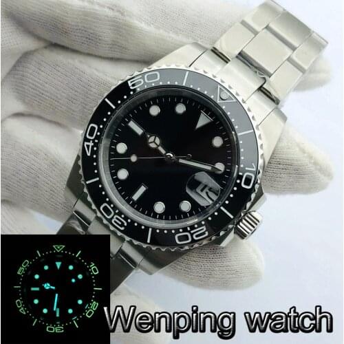 Goutent 40mm Top Mechanical Watch 100m Waterproof Sapphire Glass Super Luminous 21 Jewels Miyota 8215 Movement Automatic Watch