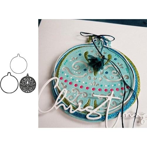 Metal cutting dies christmas circle pendant cut die mold new 2019 Scrapbook cards making paper craft knife mould blade punch