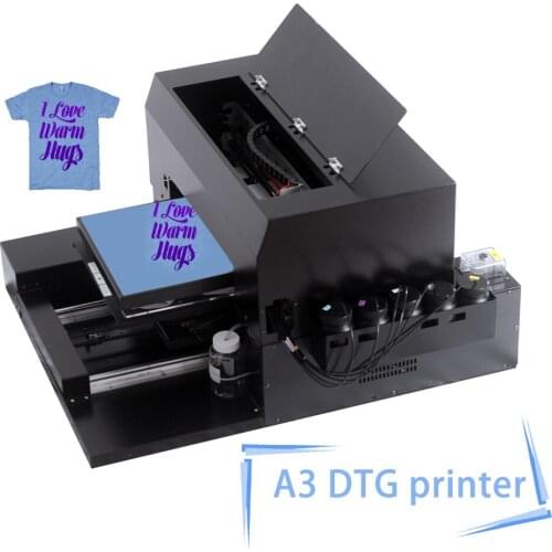 Multifunctional flatbed inkjet printer adopts Epson L1800 print head for T-shirt/canvas bag/denim printing