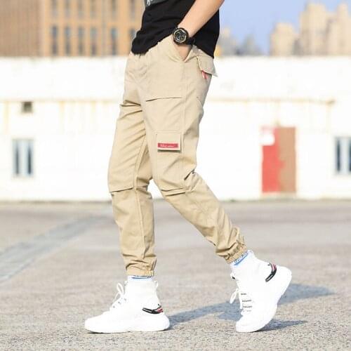 2021 Pockets Cargo Harem Pants Mens Casual Joggers Baggy Tactical Trousers Harajuku Streetwear Hip Hop Fashion Swag XXXL