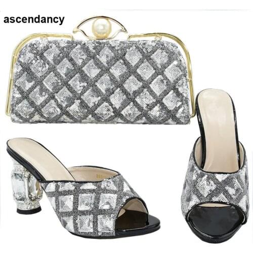 New Fashion Italian Shoe and Bag Set for Party In Women Womens Shoes Heels Women Italian African Party Pumps Shoes and Bag