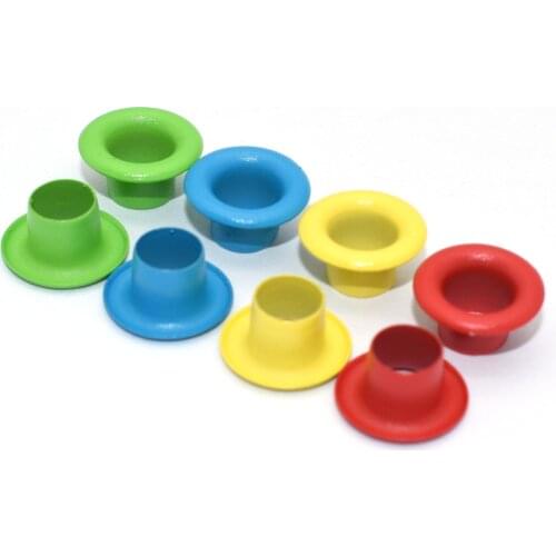 100pcs 5mm Brass Hole Eyelet with Washer Purse Handbag Leather Craft Supplies Grommet Mini Eyelet for Doll Shoes Clothes Sewing