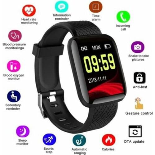 D13 Smart Watch 116 Plus Heart Rate Smart Wristband Bluetooth Sports Watch Waterproof Heart Rate Blood Pressure for Android