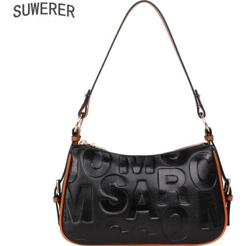 New Women Leather Handbags Cowhide Leather Shoulder Bag Women Famous Brand Crossbody Bags For Women Purse High Quality