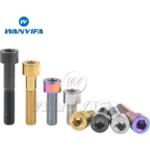 Wanyifa Titanium Bolt DIN912 M10x20 25 30 35 40 45 55 60mm 1.25mm Square Head Allen Screw for Motorcycle