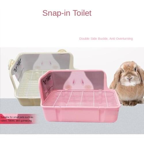 Pet Rabbit Toilet Tray Type Indoor Cleaning Small Pet Training Defecation Stretcher Hamster Cat Universal