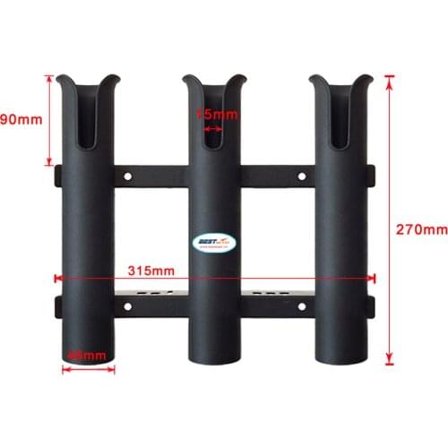 Marine Boat Yacht Kayak Fishing Vertical 3 Link Rod Holder Organiser Pole Tube Mount 7731H