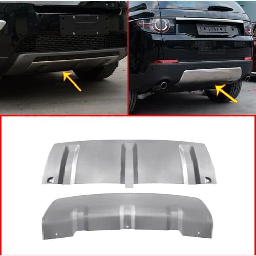 Stainless Steel Front Rear Bumper Diffuser Protector Guard Skid Plate Fit For Land Rover Discovery Sport 2015-19 Car Accessories