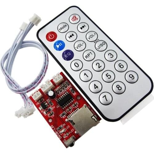 1pcs mini micro Lossless music decoder WAV+MP3 Decoding board 12V player USB sound card MP3 board + remote control