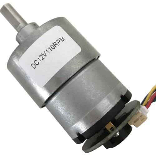 12V Electric Micro DC Geared Motor Encoder 6V 12 volt Low RPM 7 To 1590RPM Adjustable Speed Reversed High Torque Mini DC Motors