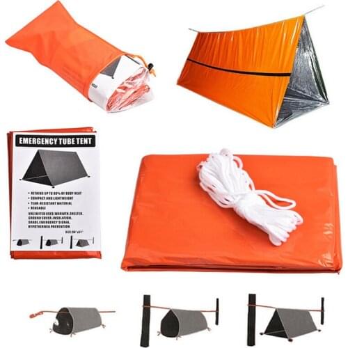 245*157mm Emergency Shelter Waterproof Thermal Blanket Rescue Survival Kit SOS Sleeping Bag Survival Tube Emergency Tent