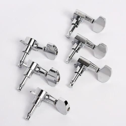 3L3R Acoustic Guitar Tuning Pegs Chrome Tuner Machine Heads for Parts Accessories Replacement