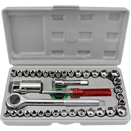 40pcs/set Automotive Motorcycle Socket Wrenches Socket Set Sleeves Set Household Repair Tool Kit T02-1B\4357