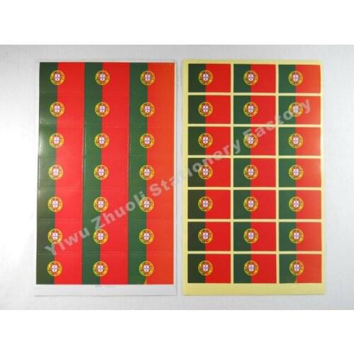 50 sheets/lot ) Portugal Flag Stickers Free Shipping Paper