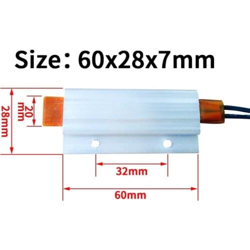 60x28mm PTC Heating Element 220V Constant Temperature Thermistor Air Heating Sensor Aluminum Hair Dryer Curlers Heater