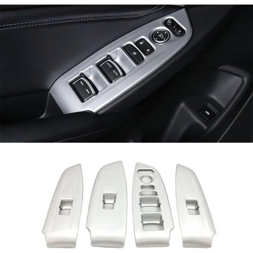 ABS Matte/Carbon Fibre For Honda Accord 10th 2018 2019 Door Window glass Lift Control Switch Panel Accessories car styling 4pcs