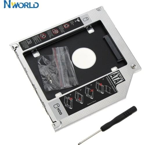Aluminum SATA 3.0 2nd HDD Caddy 9.5mm SSD CD DVD Case HDD Enclosure For Apple Macbook Pro Air 13" 15" 17" SuperDrive Optibay