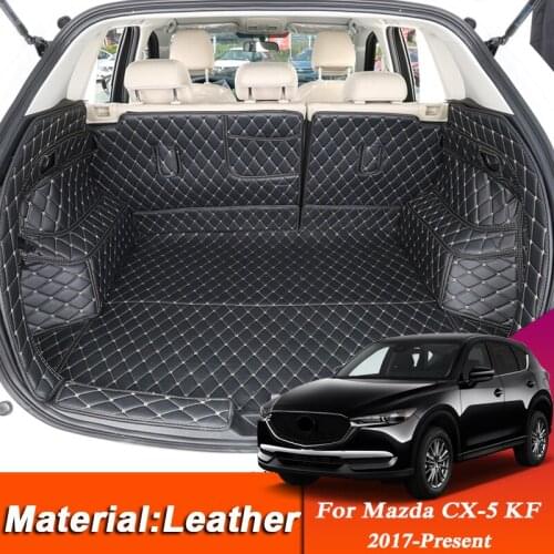 Car Styling Custom Rear Trunk Mat For Mazda CX-5 KF 2017-Present Leather Waterproof Auto Cargo Liner Pad Intenral Accessory