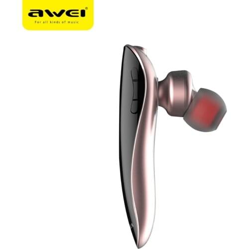 AWEI N1 Unilateral Bluetooth Headset for driving Stereo mini true Wireless Earphones with mic Handfree earbuds noise cancelling