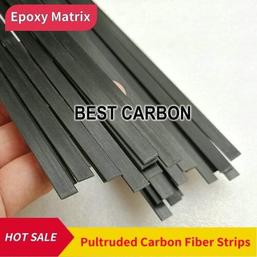 FREE SHIPPING 500mm length Pultruded Carbon Fiber Strip