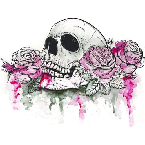 Skull Head Tose Flower Diamond Painting Round Full Drill Nouveaute DIY Mosaic Embroidery 5D Cross Stitch Halloween Picture