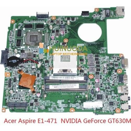 DAZQSAMB6F1 NBM7511001 NBRZ311001 NB.M7511.001 NBM1S1100 for acer aspire E1-471 Laptop motherboard NVIDIA GeForce GT630M
