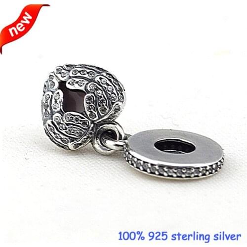 DIY Bracelets Angel Wings Silver Charms With Clear CZ New 925 Sterling Silver Beads DIY Jewelry Wholesale 09265