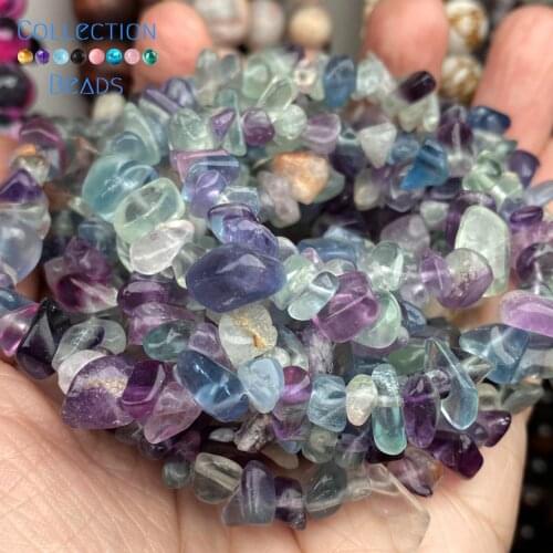 Natural Irregular Fluorite Stone Loose Spacer Round Beads For Jewelry Making DIY Bracelets Accessories Wholesale 15
