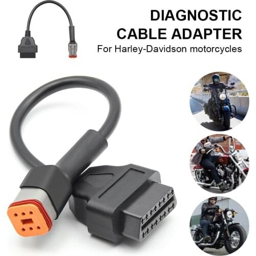 OBD Motorcycle Cable For Harley 6Pin For 6 Pin Plug Cable Diagnostic Cable 6Pin to OBD2 16 Pin Adapter Motorcycle Accessories