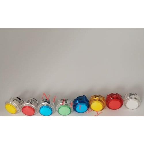 SANWA Buttons OBSF-30 OBSN-30 OBSC-30 Push Button Transparent Arcade Button Replace for Arcade Machine Console DIY