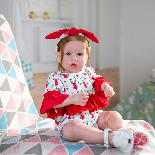 Hoomai New Style 20 inch Princess Girl Reborn Dolls Silicone Lovely Baby Dolls For Toddler Birthday Gift Playmate