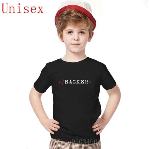 Summer children tshirt Hacker printing kids clothes Newest fashion girls children clothes boys 100% cotton Hipster Hot Sale Tops