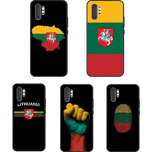 Fashion Lithuania Flag Case For Samsung Galaxy S21 Ultra Note 20 Note 10 9 S8 S9 S10 Plus S10e S20 FE Back Cover