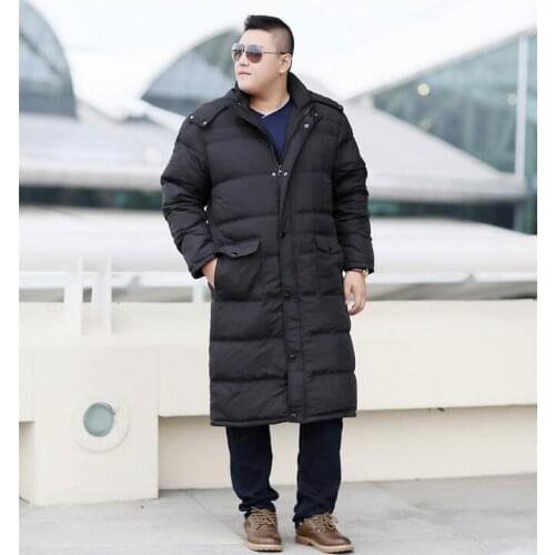 Plus Size Mens Down Coat Winter Long Down Jacket Coat For Men Hooded Winter Coat Thick WinterJacket Custom Made