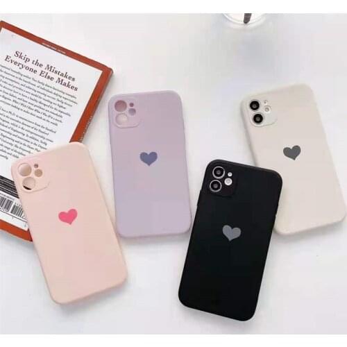 Cute Candy Color Love Heart Soft TPU Case For OPPO A31 A5 A9 2020 R17 A3S A5S F9 F11 A52 A91 A92S Reno 5 6 Pro Realme V15 Q2 X7