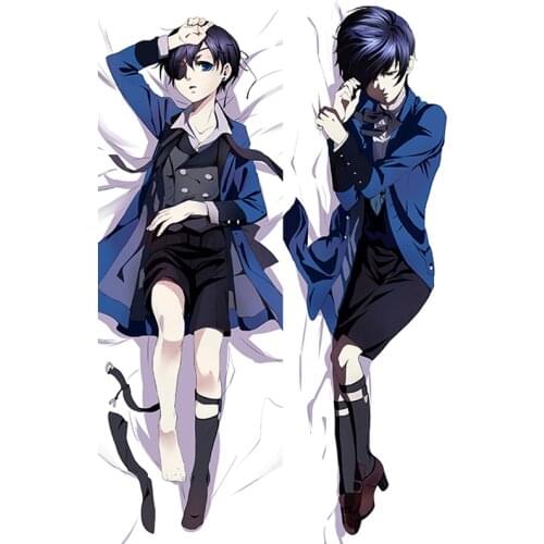 Newly Design Anime Black Butler Undertaker Grell Sutcliff Sebastian Ciel hugging Body pillowcase Dakimakura pillow cover case