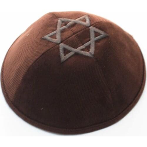 Solid Velvet Jewish Kippot High quality Skullies Beanies Jewish Cap