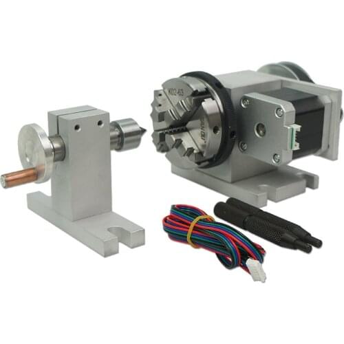 Cnc rotary axis chuck 65mm activity tailstock 4th Axis for CNC Router Engraver Milling Machine