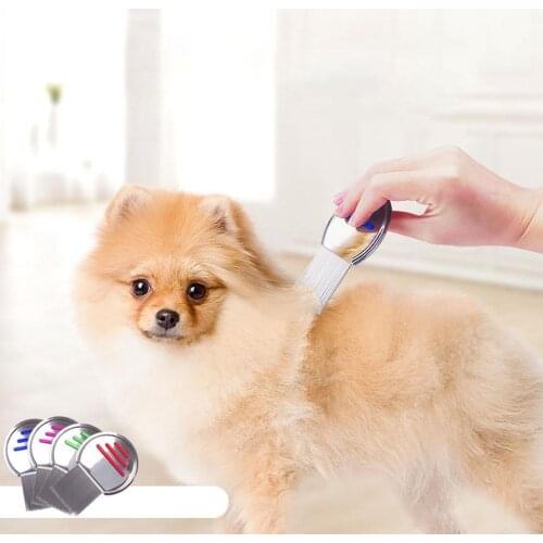 Stainless Steel Long Needle Lice Comb Pet Dog Cat Clean Comb Brush Dog Hair Grooming Tool
