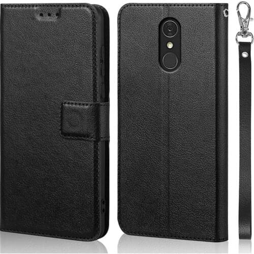 Luxury Flip Case for LG Q7 Q 7 Plus Q7+Cover Original Book Design Leather Phone Coque Wallet Capa Stand With Strap Card Holders