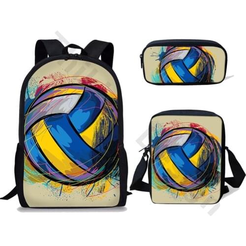Schoolbags for Teenage Boys Kids Basketball Print School Backpacks Children Custom Cartoon School Bag Set 3Pcs Book Bags