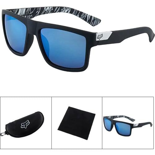 FOX Sunglasses Men Brand Designer Women Driving Goggles Vintage Retro Sun Glasses Square Eyewear UV400 Gafas