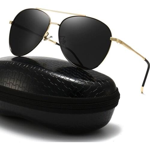 Classic Men Polarized Sunglasses Double Bridge Pilot Eyeglasses Male Outdoor Driving Fishing Sun Glasses High Quality Eyewear UV